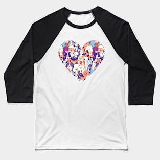 Dog breeds pattern in a heart Baseball T-Shirt